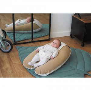 Coussin d'allaitement multirelax eponge - microfibre noisette Tineo