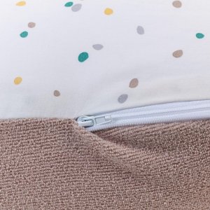 Coussin d'allaitement multirelax eponge - microfibre pois / noisette Tineo