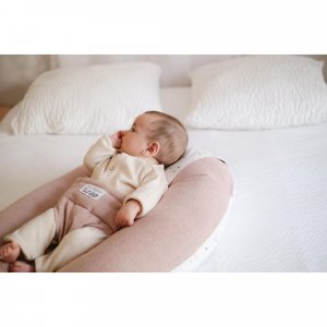 Coussin d'allaitement multirelax eponge - microfibre pois / noisette Tineo