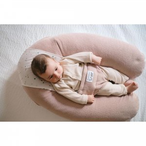 Coussin d'allaitement multirelax eponge - microfibre pois / noisette Tineo