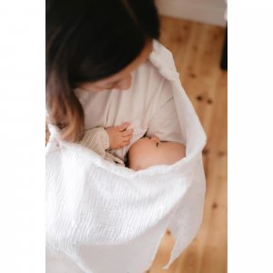 Voile d'allaitement blanc Tineo
