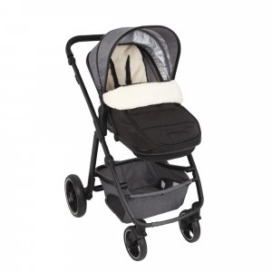 Chancelière universelle noire pour poussette Tineo