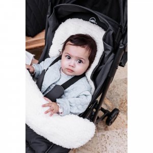 Chancelière universelle noire pour poussette Tineo