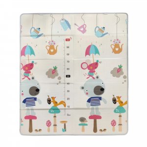 Grand tapis d'éveil réversible voitures / animaux Tineo