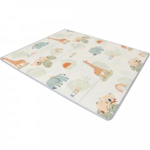 Grand tapis d'éveil réversible voitures / animaux Tineo