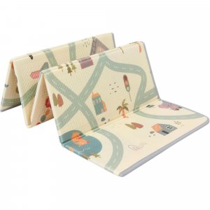 Grand tapis d'éveil réversible voitures / animaux Tineo