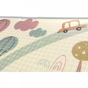 Grand tapis d'éveil réversible voitures / animaux Tineo