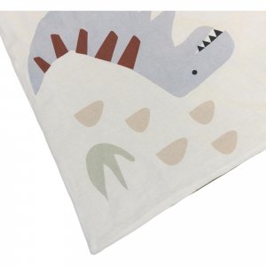 Tapis de jeu nomade en jersey coton 100 x 100 cm dinosaures Tineo