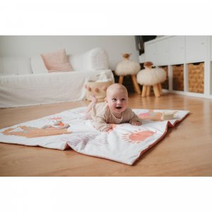 Tapis de jeu nomade en jersey coton 100 x 100 cm alpagas Tineo