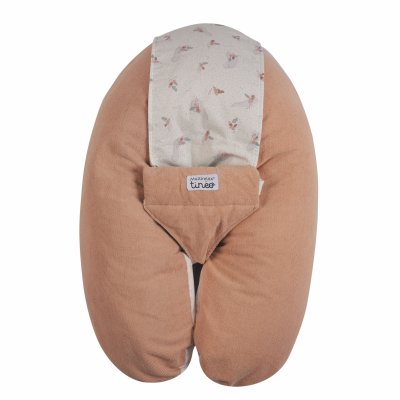 TINEO Coussin d'allaitement multirelax eponge - microfibre rose peach