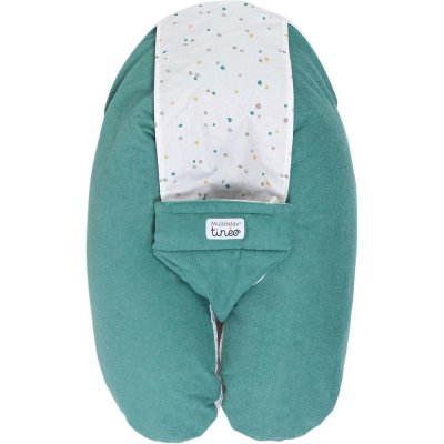 Coussin multirelax eponge - microfibre pois / vert