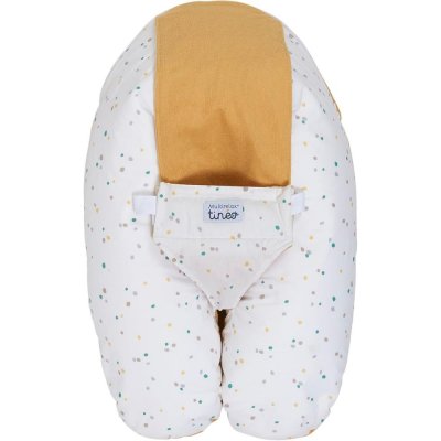 Coussin multirelax eponge - microfibre pois / jaune