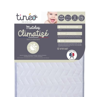 TINEO Matelas bébé climatisé 70x140 cm