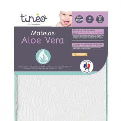 TINEO Matelas bébé aloe vera 60x120 cm