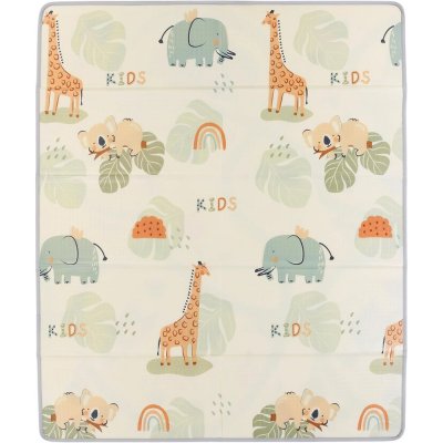 Grand tapis d'éveil réversible voitures / animaux