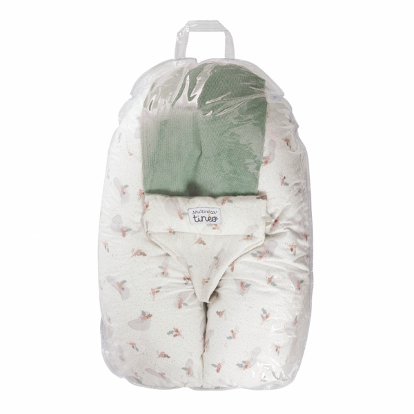 Coussin d'allaitement multirelax eponge - microfibre vert sauge Tineo