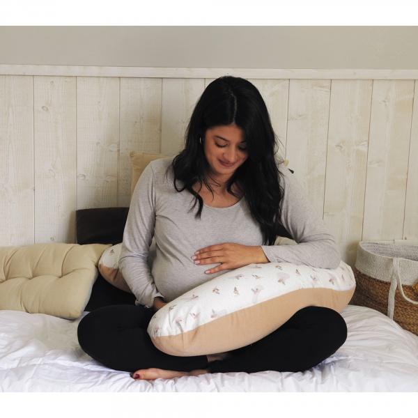 Coussin d'allaitement éponge noisette Tineo