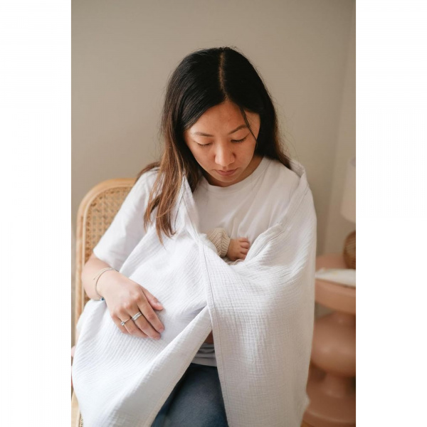 Voile d'allaitement blanc Tineo