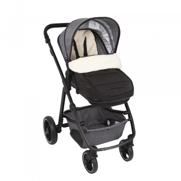 Chancelière universelle noire pour poussette Tineo