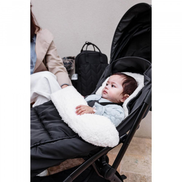 Chancelière universelle noire pour poussette Tineo