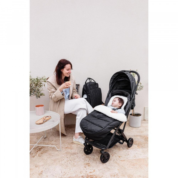 Chancelière universelle noire pour poussette Tineo
