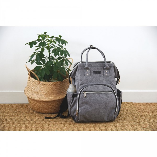 Sac à dos à langer gris Tineo