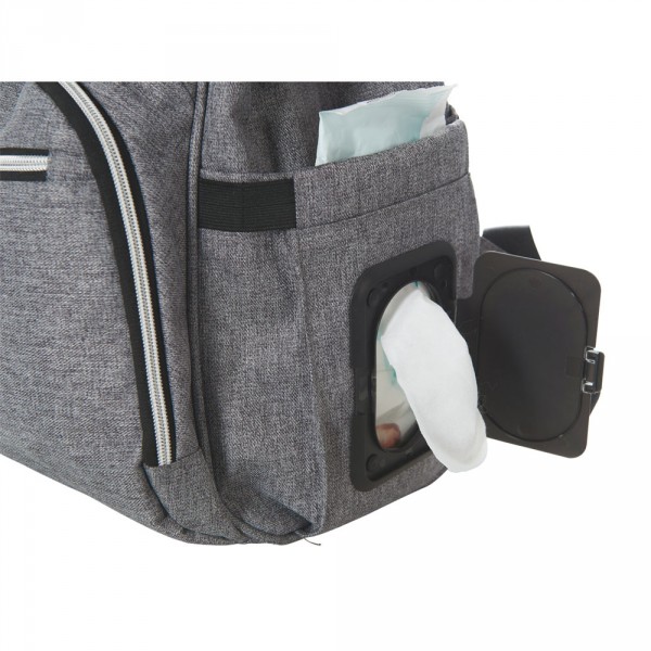 Sac à dos à langer gris Tineo
