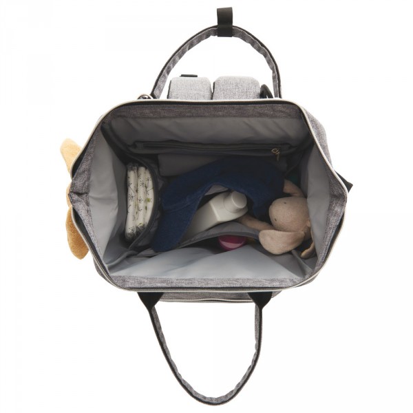 Sac à dos à langer gris Tineo