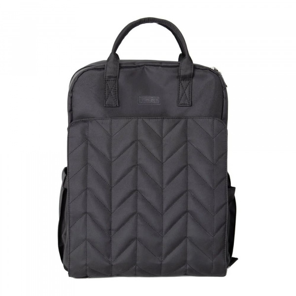 Sac à dos à langer matelassé noir Tineo