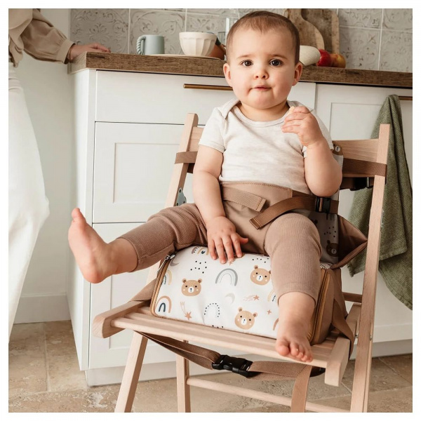 Réhausseur pour chaise bébé nomade oursons camel Tineo