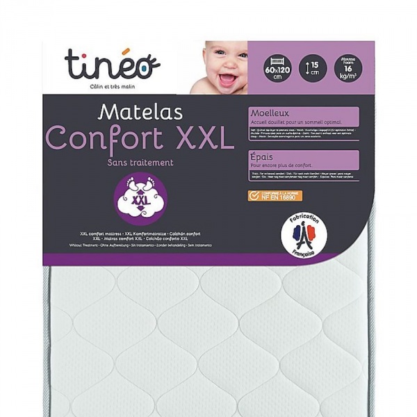Matelas bébé confort épaisseur xxl 60x120cm