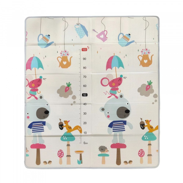 Grand tapis d'éveil réversible voitures / animaux Tineo