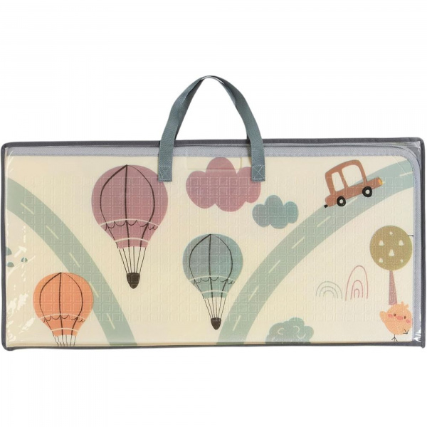 Grand tapis d'éveil réversible voitures / animaux Tineo