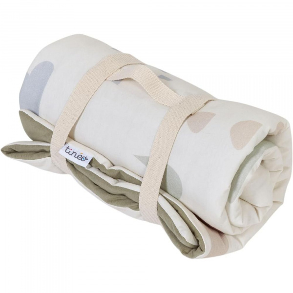 Tapis de jeu nomade en jersey coton 100 x 100 cm dinosaures Tineo