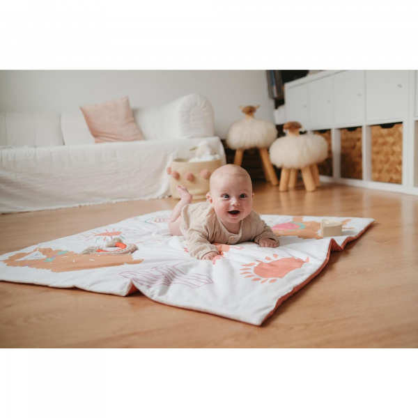 Tapis de jeu nomade en jersey coton 100 x 100 cm alpagas Tineo