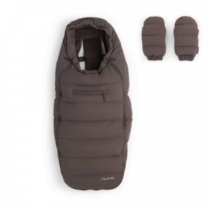 Chancelière et moufles pour poussette chestnut Nuna