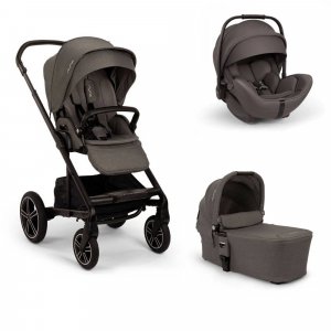 Poussette trio mixx next + siège auto arra flex + nacelle mixx next thunder - base curv offerte Nuna