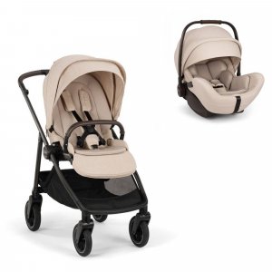 Poussette duo swiv biscotti + siège auto arra flex biscotti Nuna