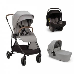 Poussette trio ixxa next + siège auto pipa next caviar + nacelle lytl seasalt Nuna