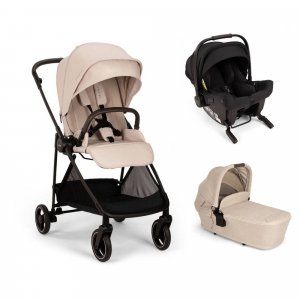 Poussette trio ixxa next + siège auto pipa urbn caviar + nacelle lytl biscotti Nuna