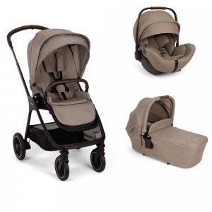 Poussette trio triv next cedar + siège auto arra flex cedar + nacelle lytl cedar Nuna