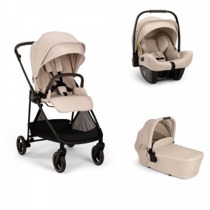 Poussette trio ixxa next + siège auto pipa next + nacelle lytl biscotti - base curv offerte Nuna