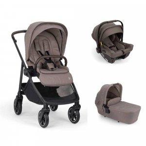 Poussette trio swiv + siège auto pipa urbn chestnut + nacelle lytl umber - collection bmw Nuna