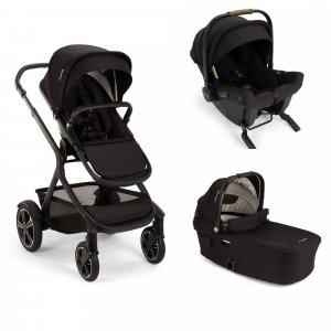 Poussette trio demi next + siège auto pipa urbn + nacelle demi next caviar Nuna