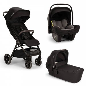 Poussette trio trvl lx + siège auto pipa next + nacelle lytl caviar Nuna