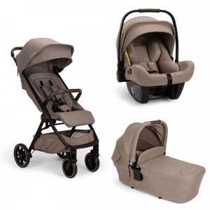 Poussette trio trvl lx + siège auto pipa next + nacelle lytl cedar - base curv offerte Nuna