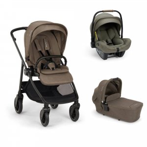 Poussette trio swiv + siège auto pipa next pine + nacelle lytl pistachio Nuna