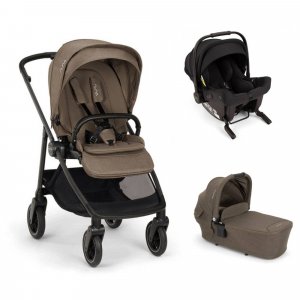 Poussette trio swiv + siège auto pipa urbn caviar + nacelle lytl pistachio Nuna