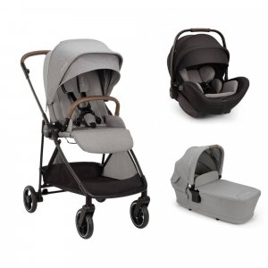 Poussette trio ixxa next + siège auto arra flex caviar + nacelle lytl seasalt Nuna