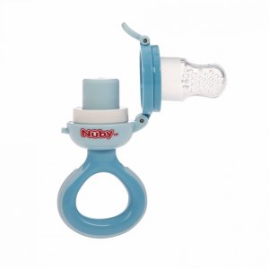 Grignoteuse en silicone bleu Nuby